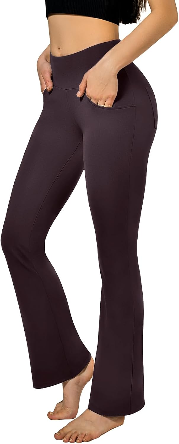Thumbnail 6 de SINOPHANT Flared Yogahose Damen High Waist mit 4 Taschen – Bootcut, blickdicht