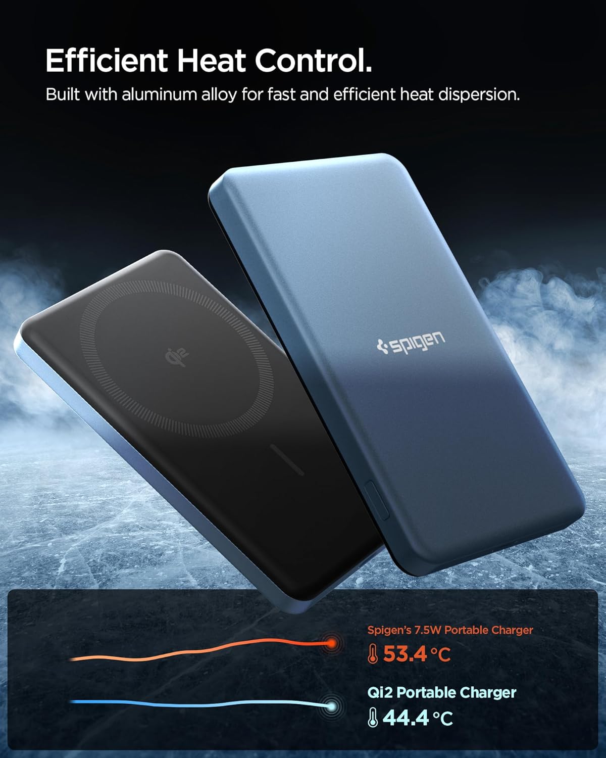 Thumbnail 2 de Spigen Essential Qi2 Batterie Externe sans-fil 5 000 mAh 22,5 W (MagSafe) – Bleu