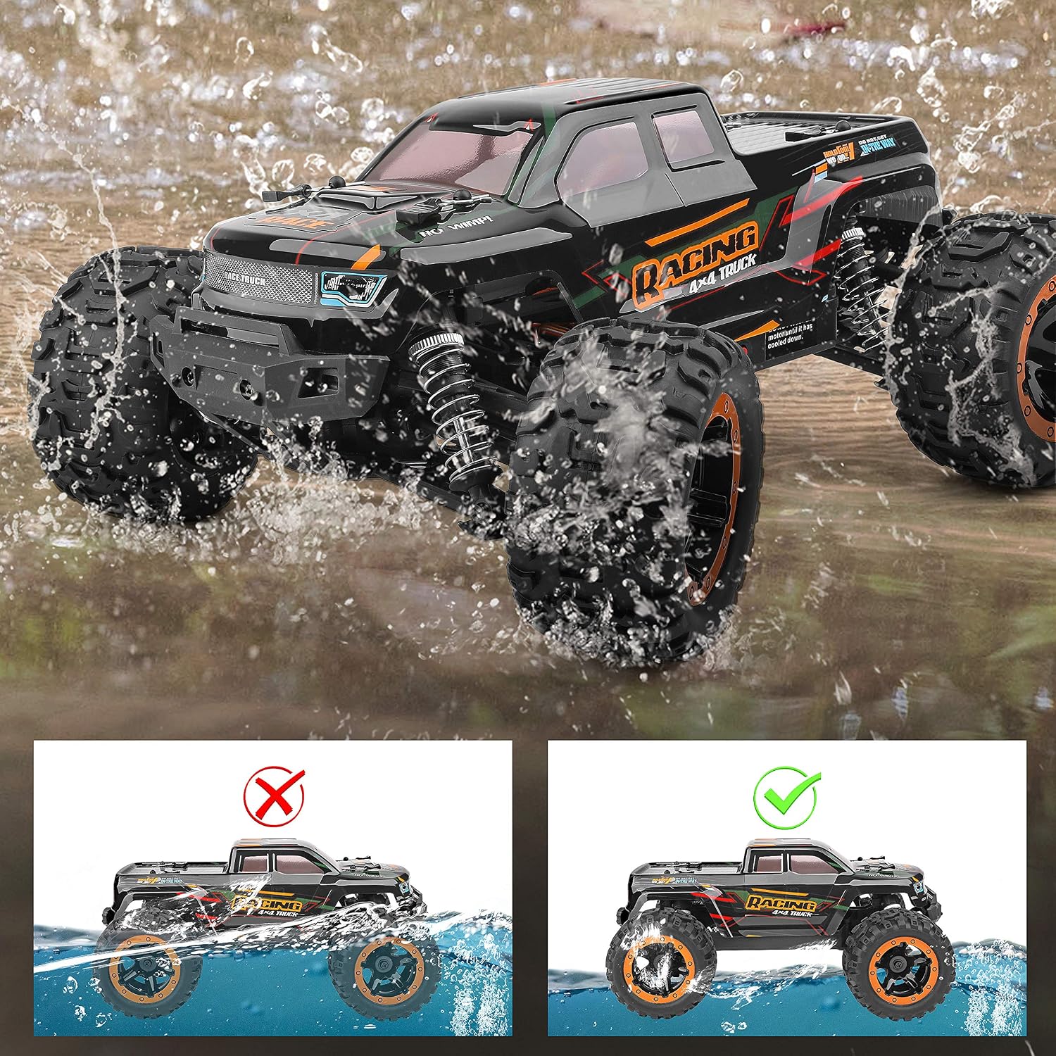 Detalle 2 de HAIBOXING 1:16 RC Monster Truck 36 km/h