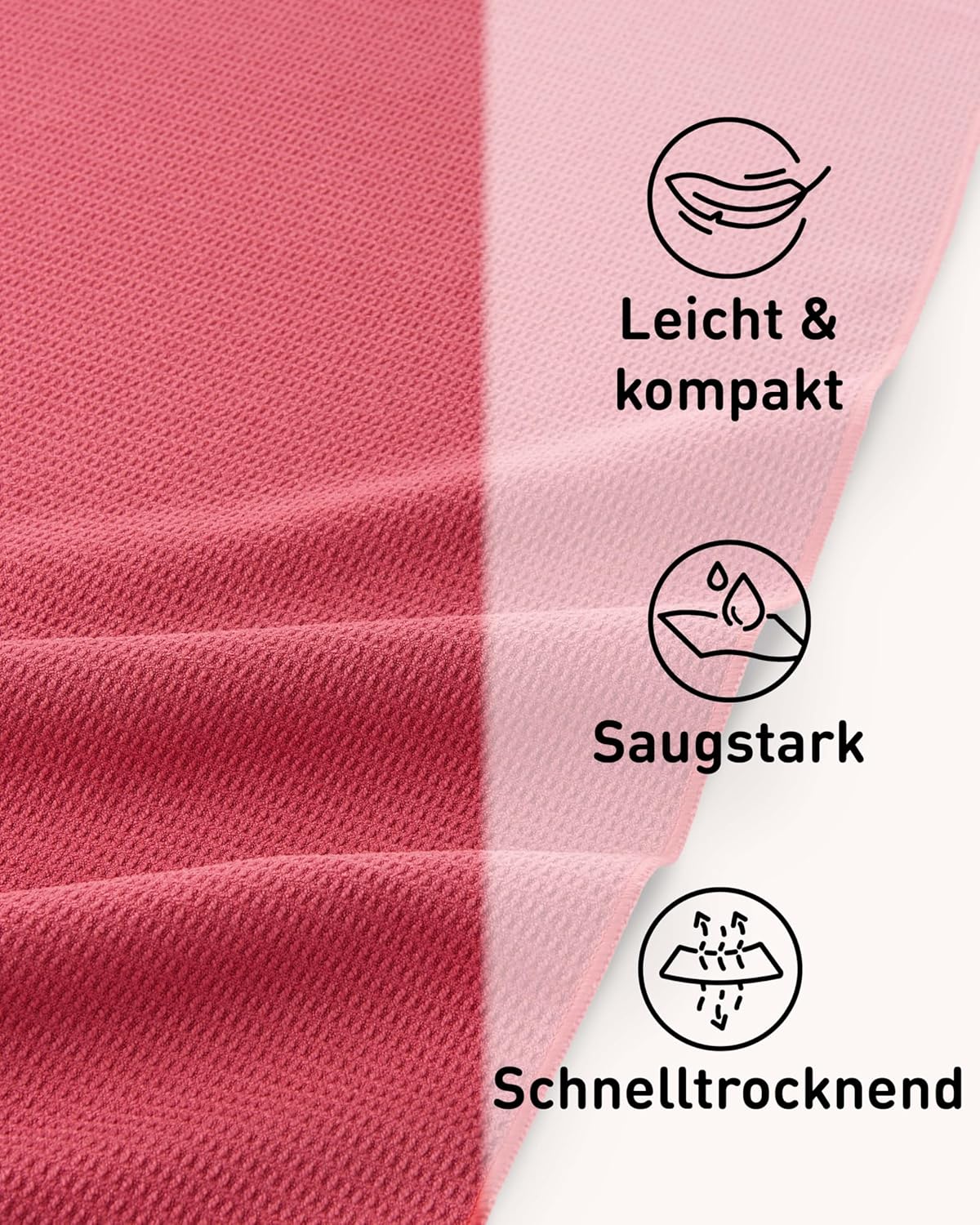 Detalle 2 de Fit-Flip Yoga Handtuch 185 x 63 cm rutschfest