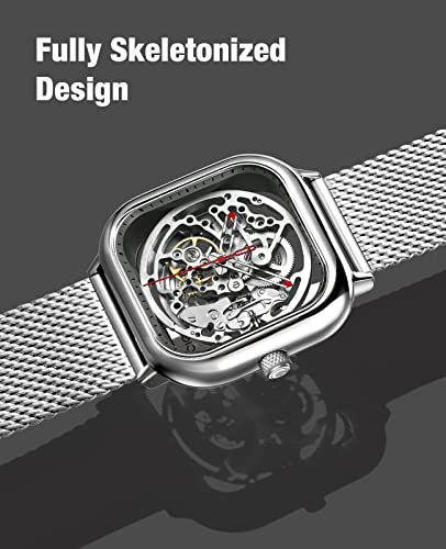 Detalle de CIGA Design Serie C Esqueleto Integral – Reloj automático masculino de 40 mm
