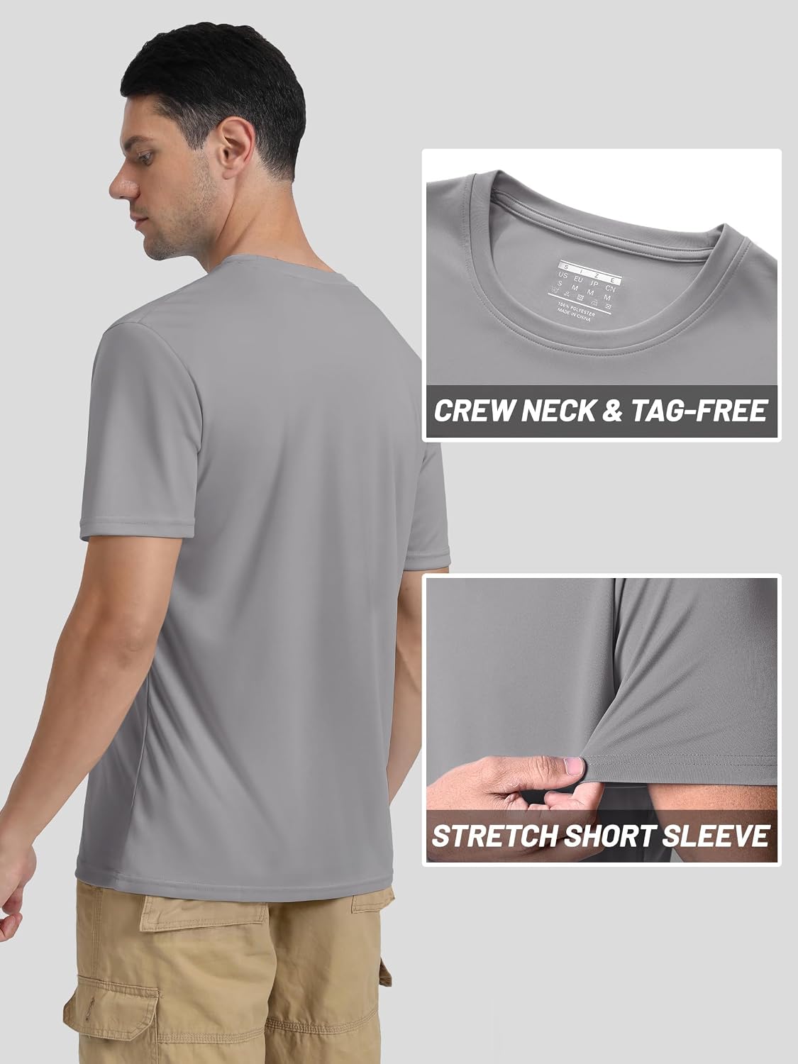 Detalle de TACVASEN Men's Quick-Dry UPF50+ Rash Guard Tee