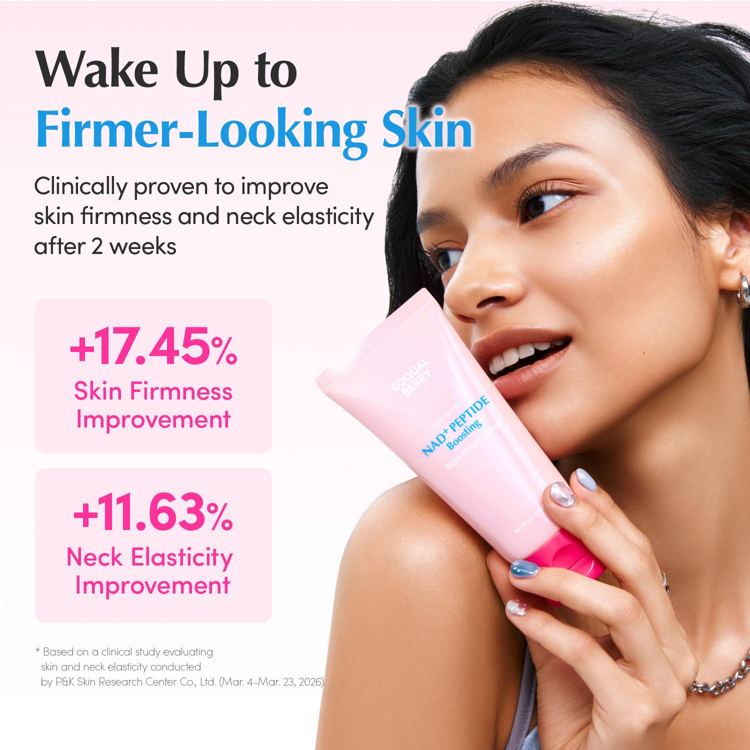 Detalle de EQQUALBERRY NAD+ Peptide Boosting Night Wrapping Mask with 13 Peptides