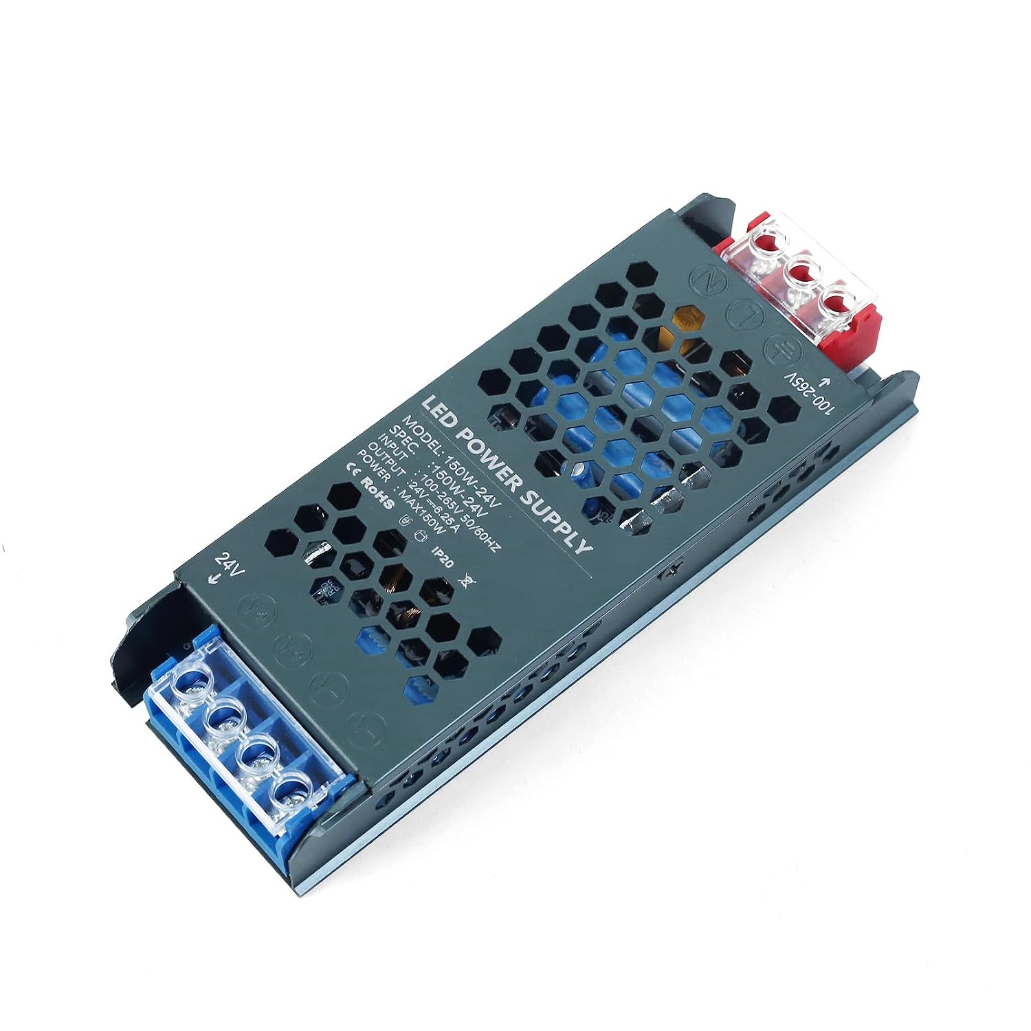 Detalle de KSIBNW 24V 150W transformador para tiras LED