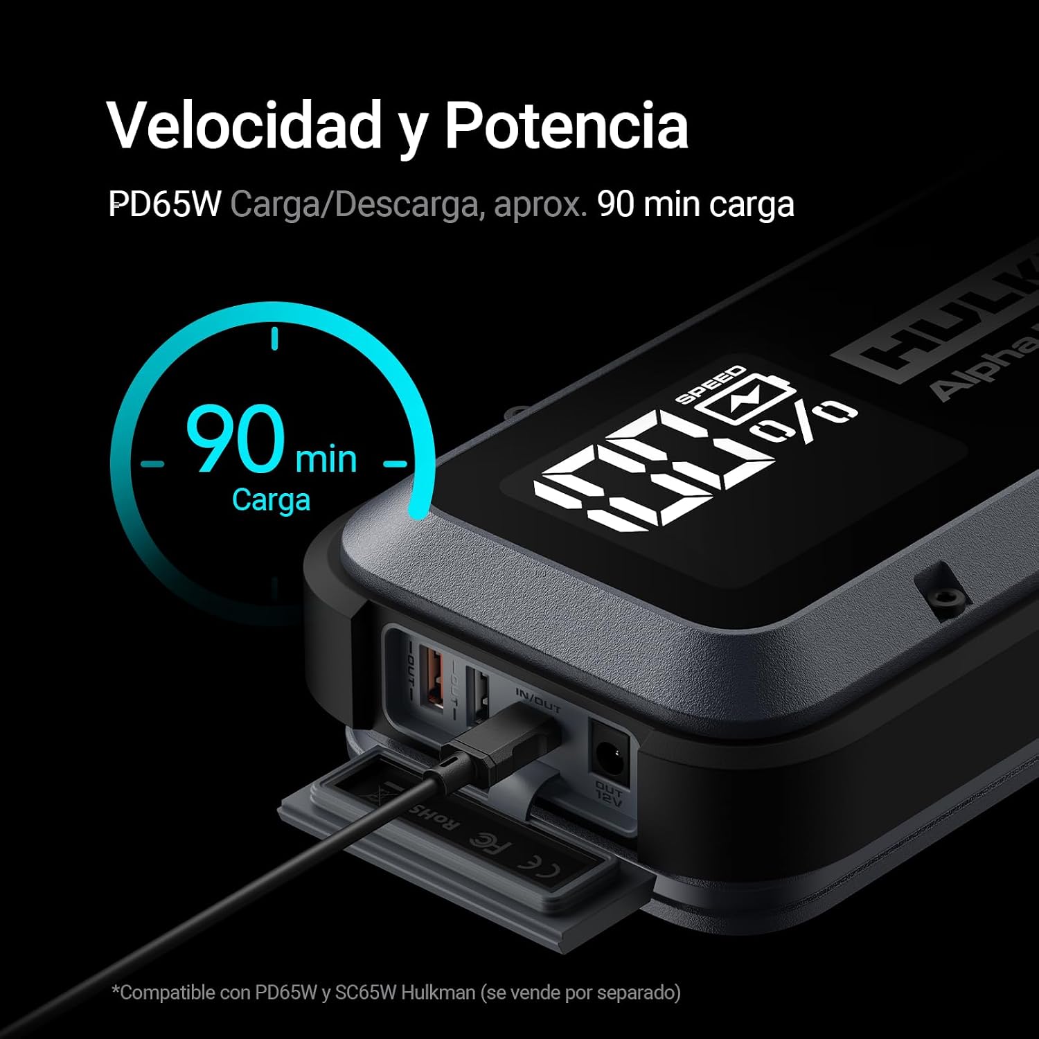 Thumbnail 5 de Hulkman Alpha Max 2500A 88.8Wh: avviatore auto portatile pronto per l’inverno