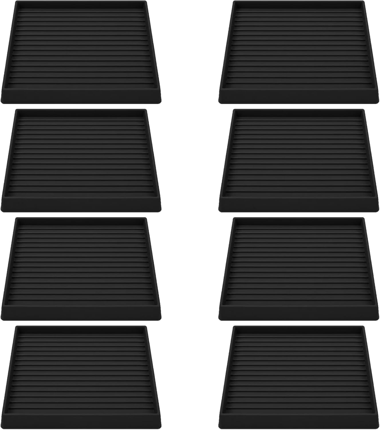 Detalle de Jayen 5x5-Inch Non-Slip Rubber Furniture Caster Cups, 8-Pack