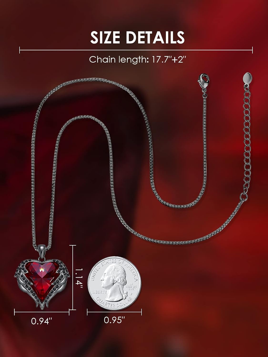 Thumbnail 4 de CDE Angel Wings Necklace 18-inch Birthstone