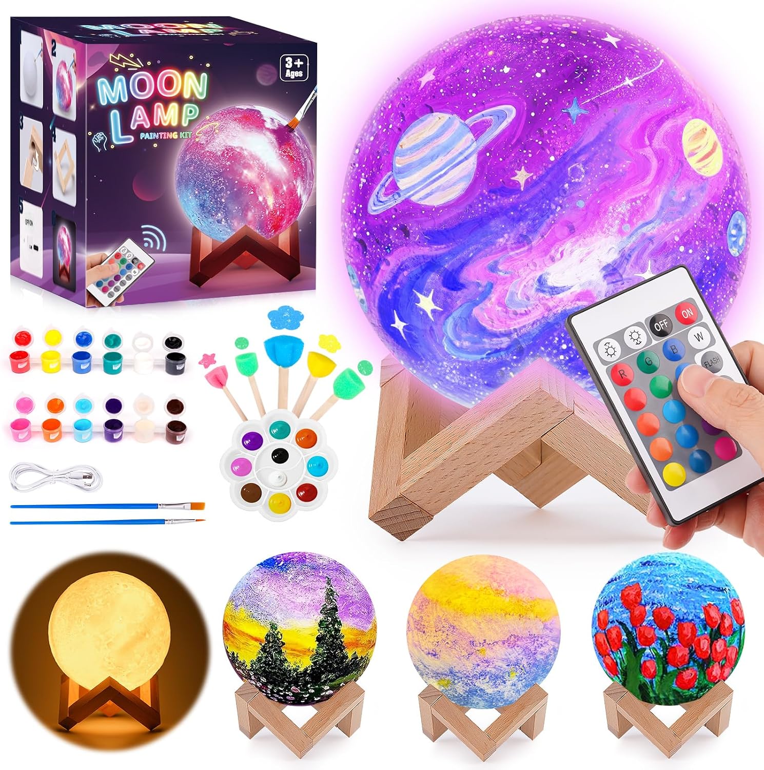 Detalle de Mondlampe Bastelset für Kinder – Kreativset für Mädchen ab 6+ Jahren