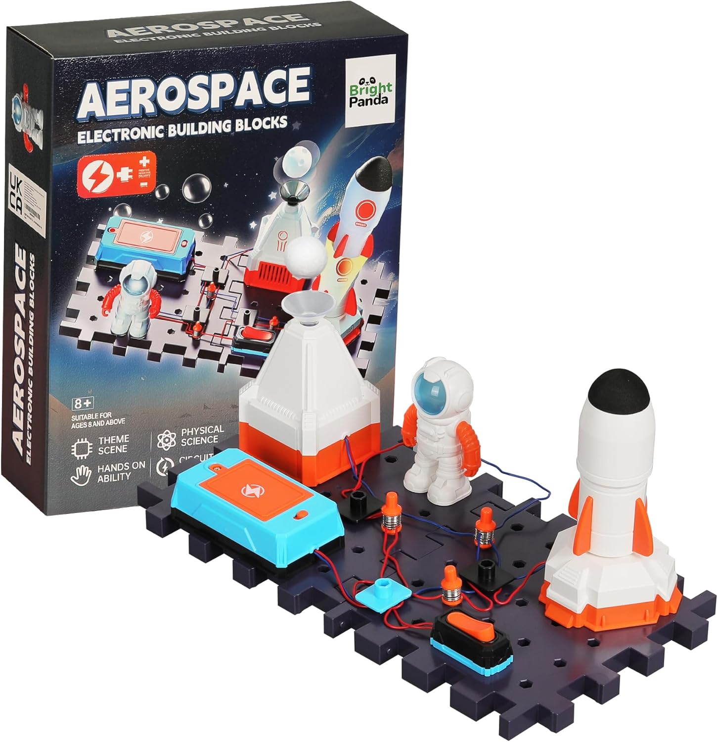 Bright Panda Electric Circuit Kits for Children (Starter Set – Aerospace) STEM build-your-own science kit