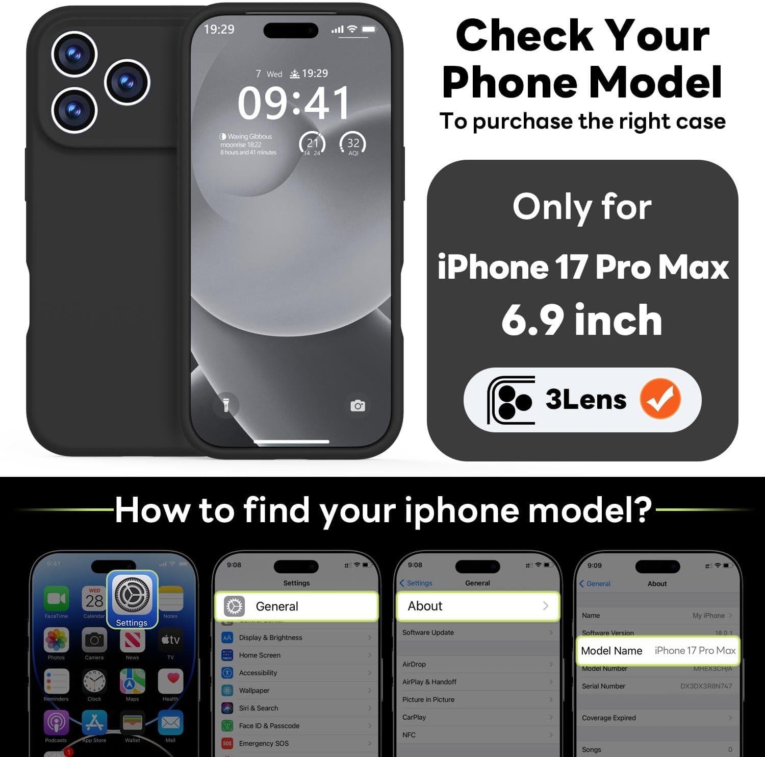 Detalle de Vooii Magnetic Case for iPhone 17 Pro Max (6.9", Stone) – Premium Liquid Silicone with Integrated Camera Protection