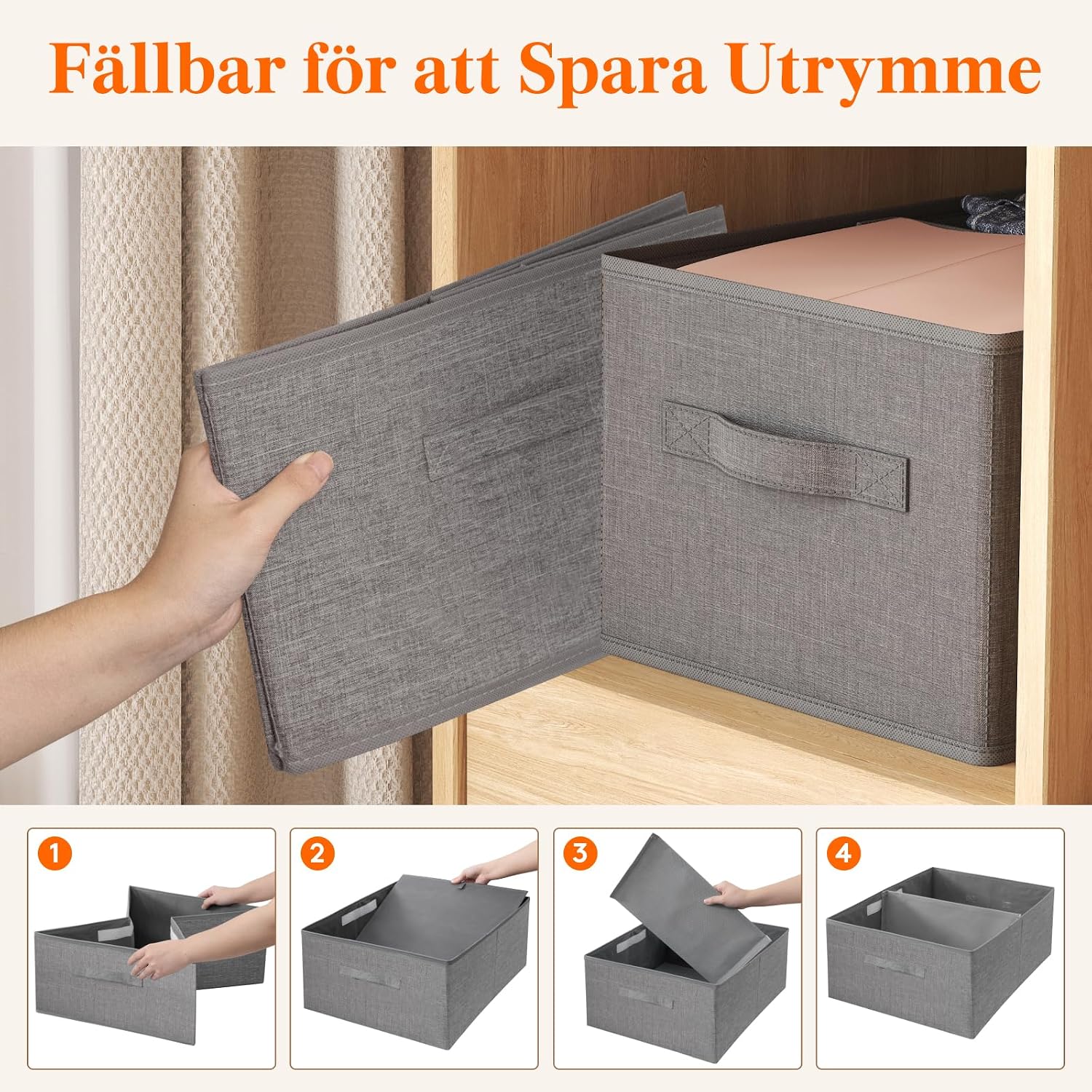 Thumbnail 6 de Lifewit LH24233.01FG.V1.M01 förvaringslådor, 4-pack med avdelare