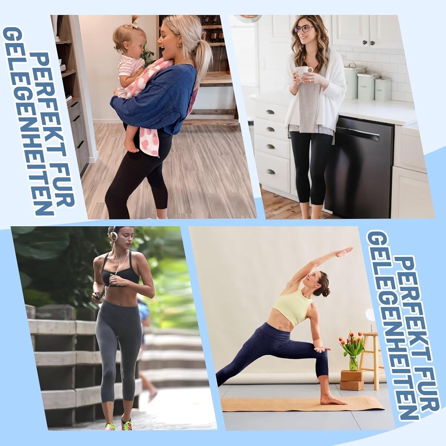 Thumbnail 3 de TNNZEET 3er Pack Capri-Leggings Damen (7/8) mit hoher Taille für Sport & Alltag