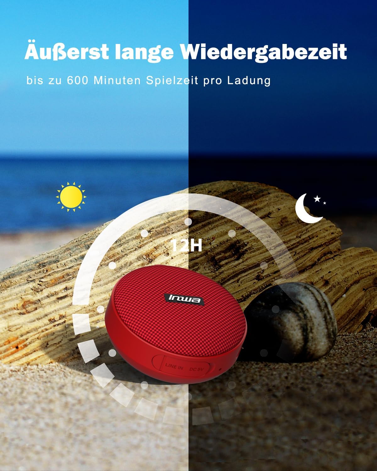 Thumbnail 6 de Inwa Bluetooth-Lautsprecher für Fahrrad – Tragbarer, wasserdichter Mini-Speaker mit Halterung, Mikrofon und erweitertem Bass