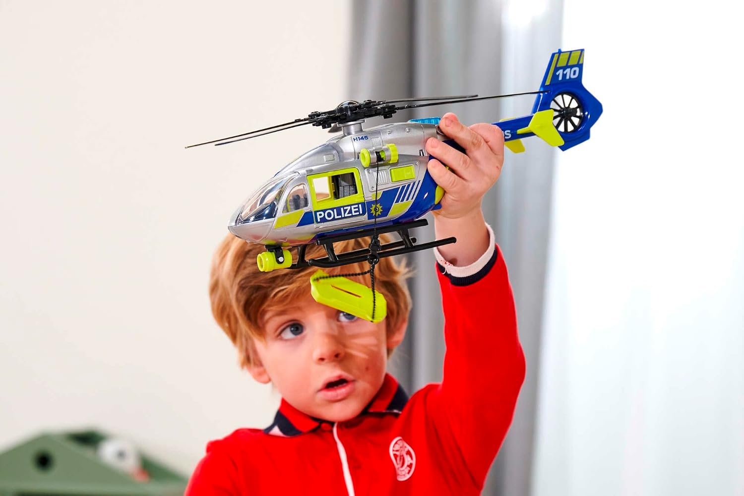 Detalle de Dickie Toys 203716028038 politiehelikopter van 36 cm met lier en brancard