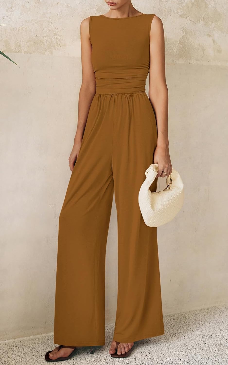 Thumbnail 6 de PRETTYGARDEN One Piece Jumpsuits for Women – Dressy Casual Sleeveless Wide Leg Rompers