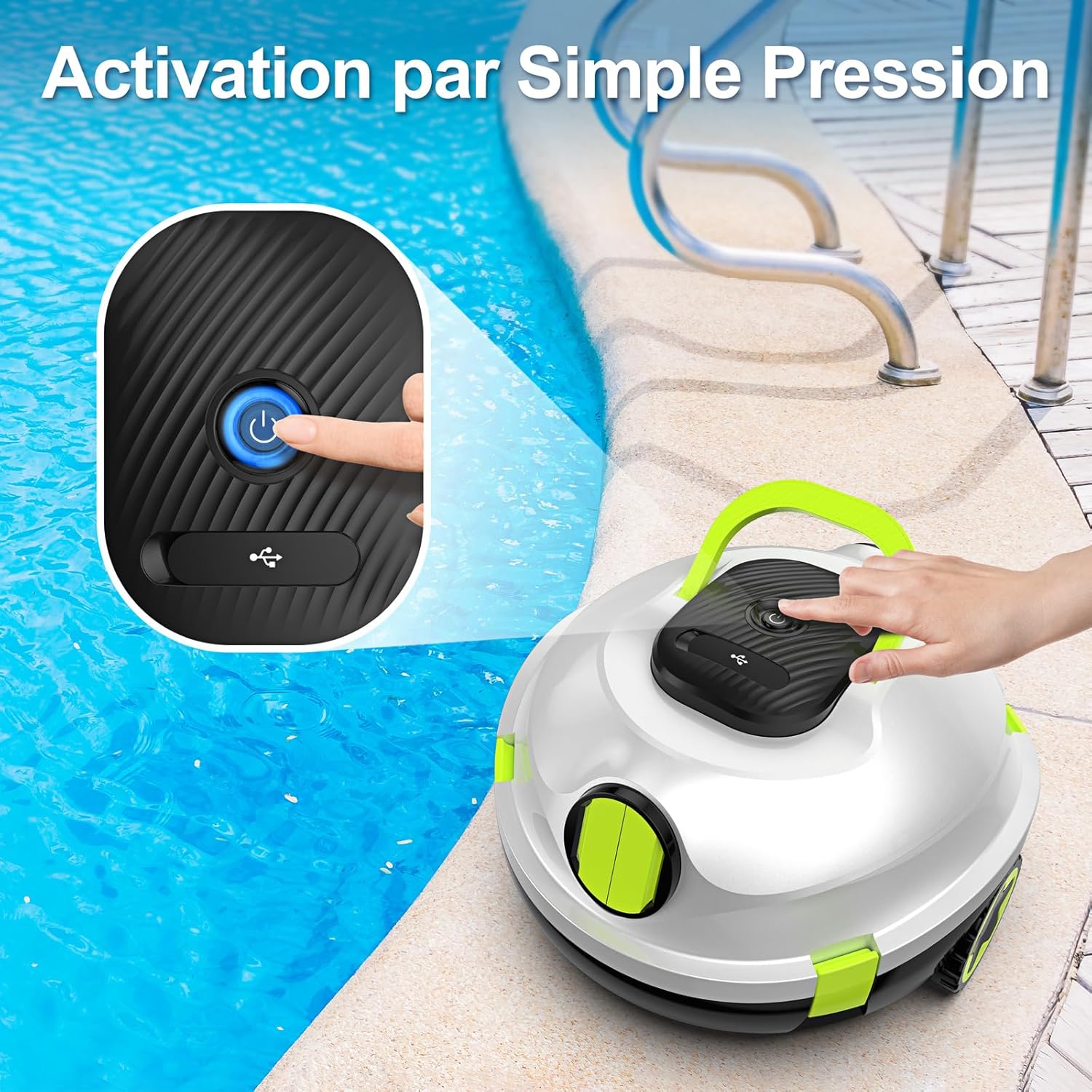 Thumbnail 6 de MEDOXA Robot de Piscine sans Fil Y20 – Nettoyage autonome pour piscines hors-sol et enterrées jusqu’à 110 m²