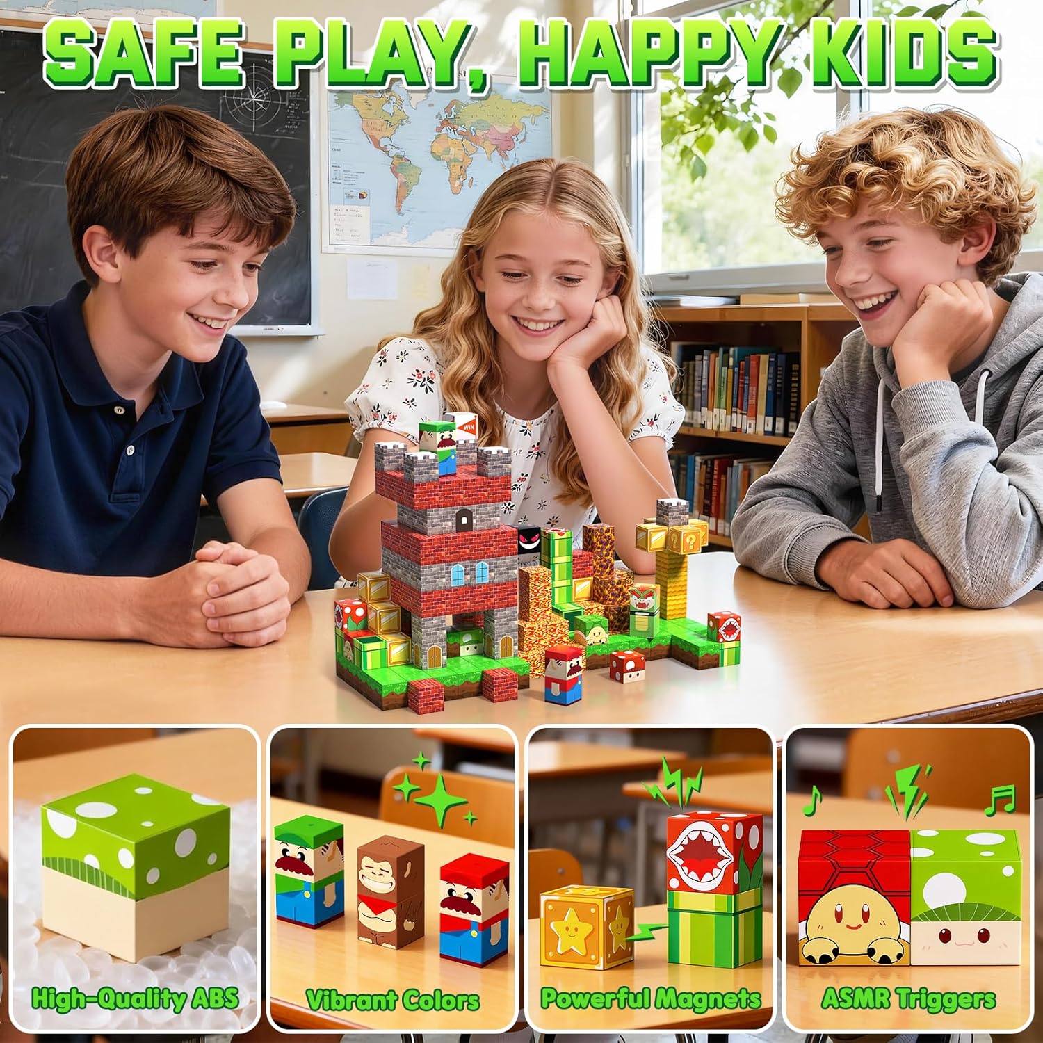 Thumbnail 4 de CraftyNest Magnetic Blocks: 100-Piece STEM Building Set for Ages 3+