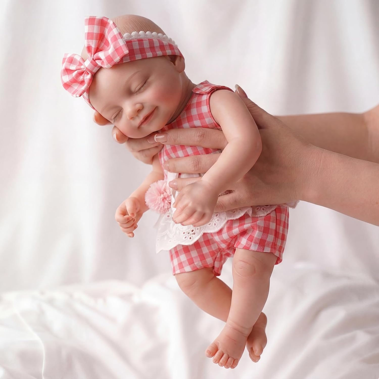 Detalle de BABESIDE 16" Sleeping Silicone Reborn Baby Doll with Feeding Kit (Full Platinum Silicone)