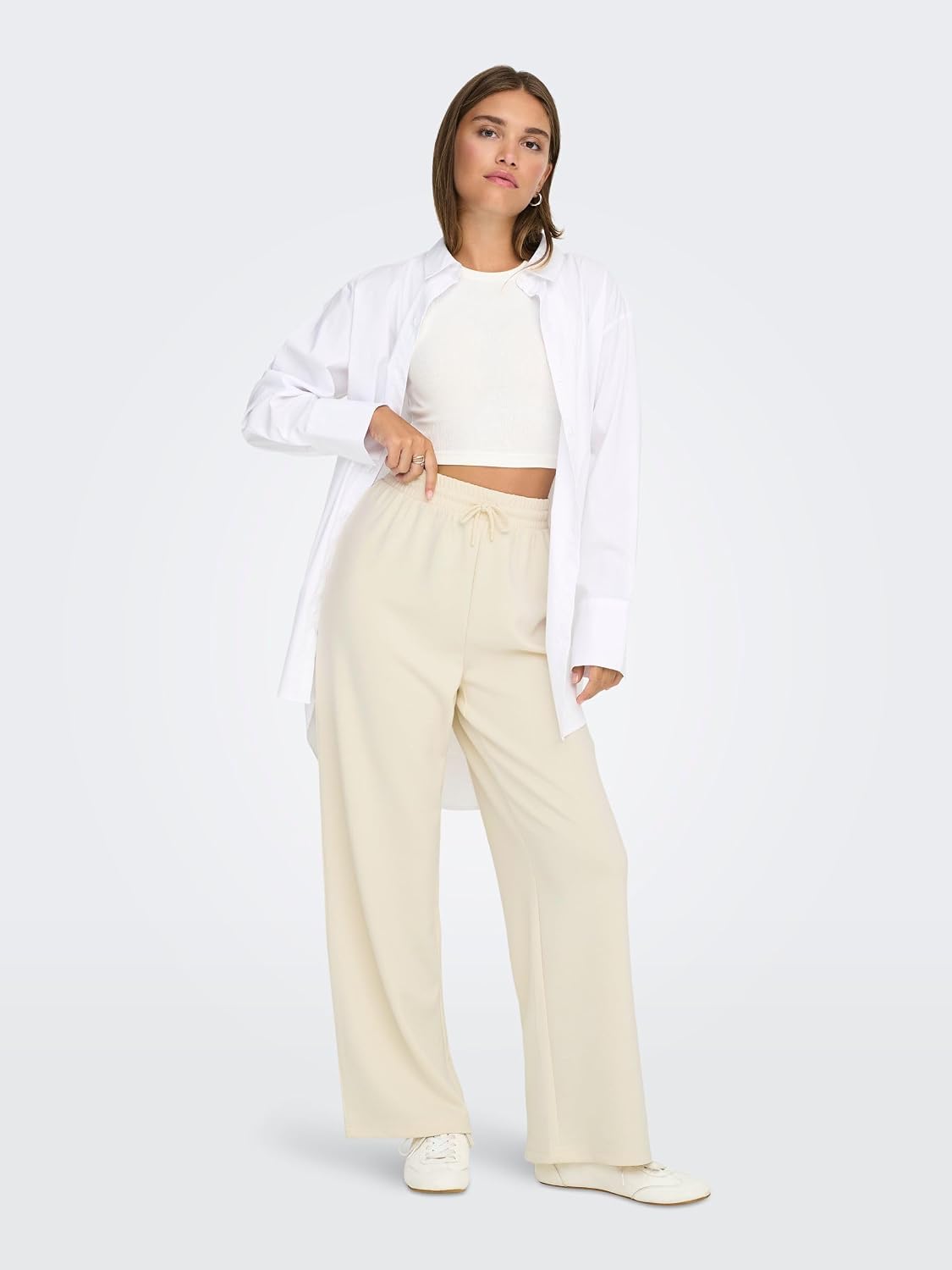 Detalle de ONLY Onlscarlett Wide Pant Swt Noos Donna