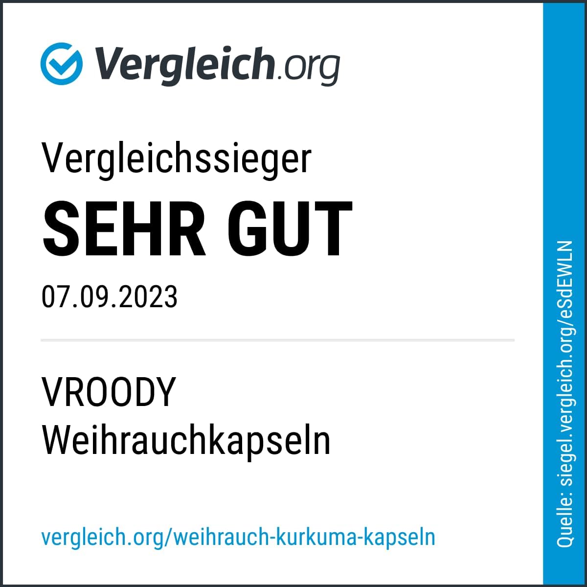 Thumbnail 6 de 2x VROODY Weihrauchkapseln hochdosiert Boswellia Serrata 2000mg + Curcuma 125mg – vegan, ohne Zusätze, 2x180 Kapseln