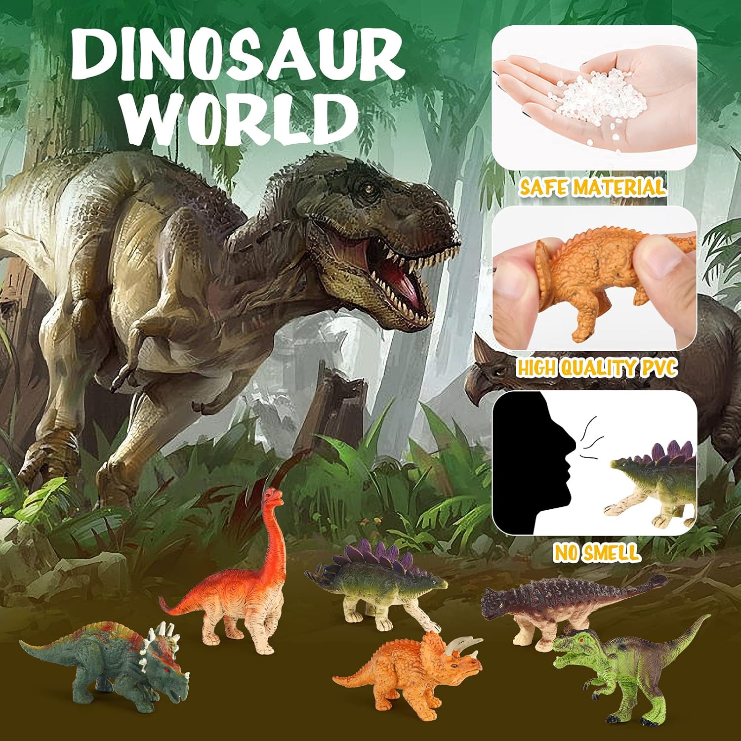 Thumbnail 3 de Sanlebi Dinosaurier Figuren Set 6 Teile
