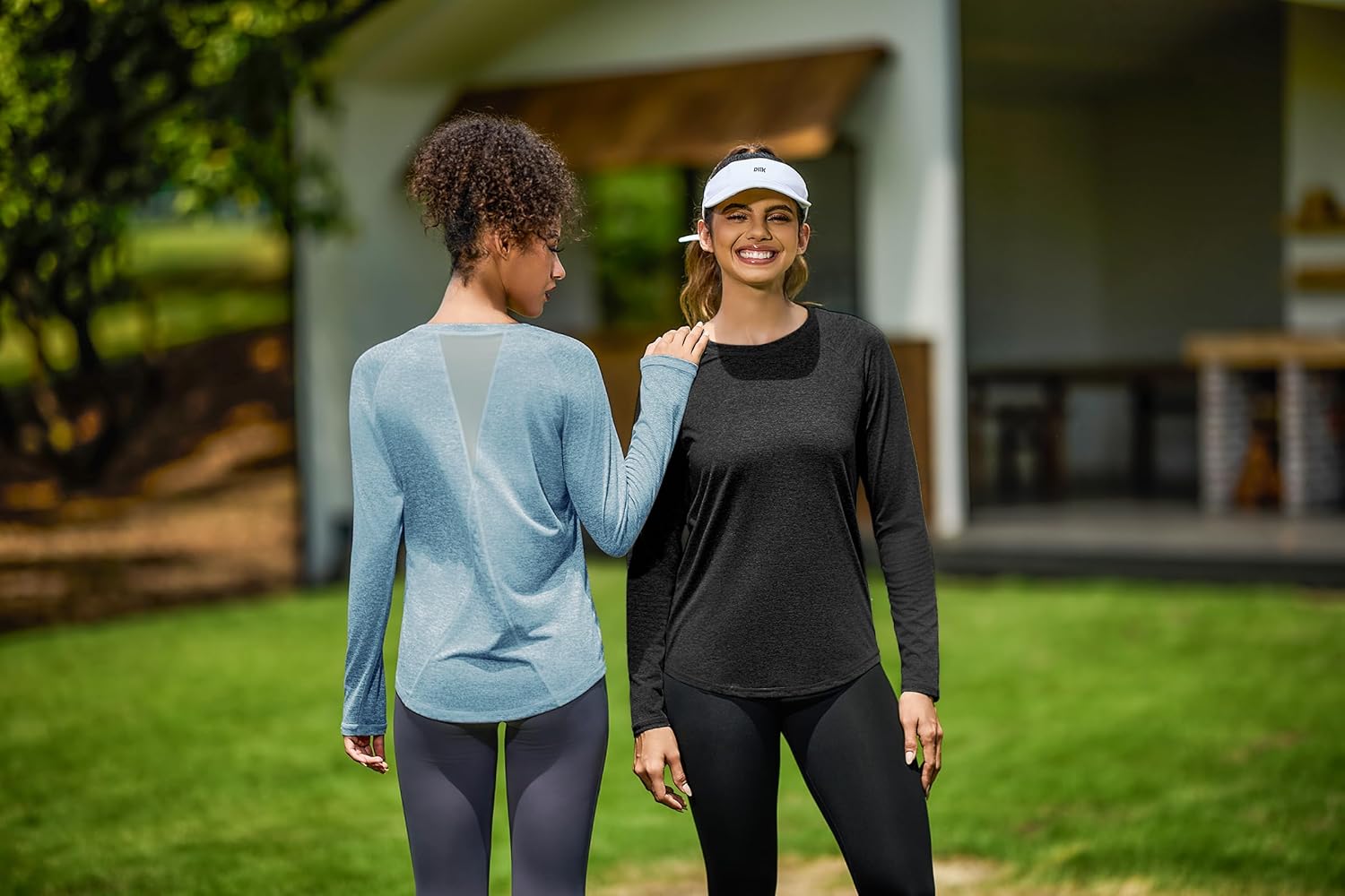 Detalle de Gyabnw Sport Langarmshirt Damen – atmungsaktives Funktionsshirt für Fitness, Yoga und Outdoor