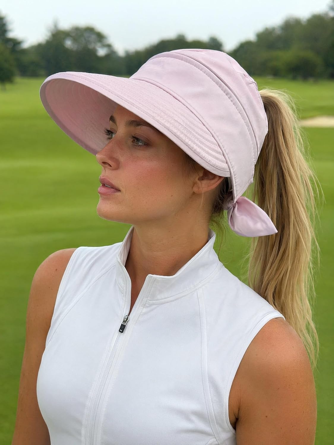 Detalle 1 de AlturaGo 2-in-1 Women's Sun Hat and Visor, Ponytail-Friendly, Quick-Dry