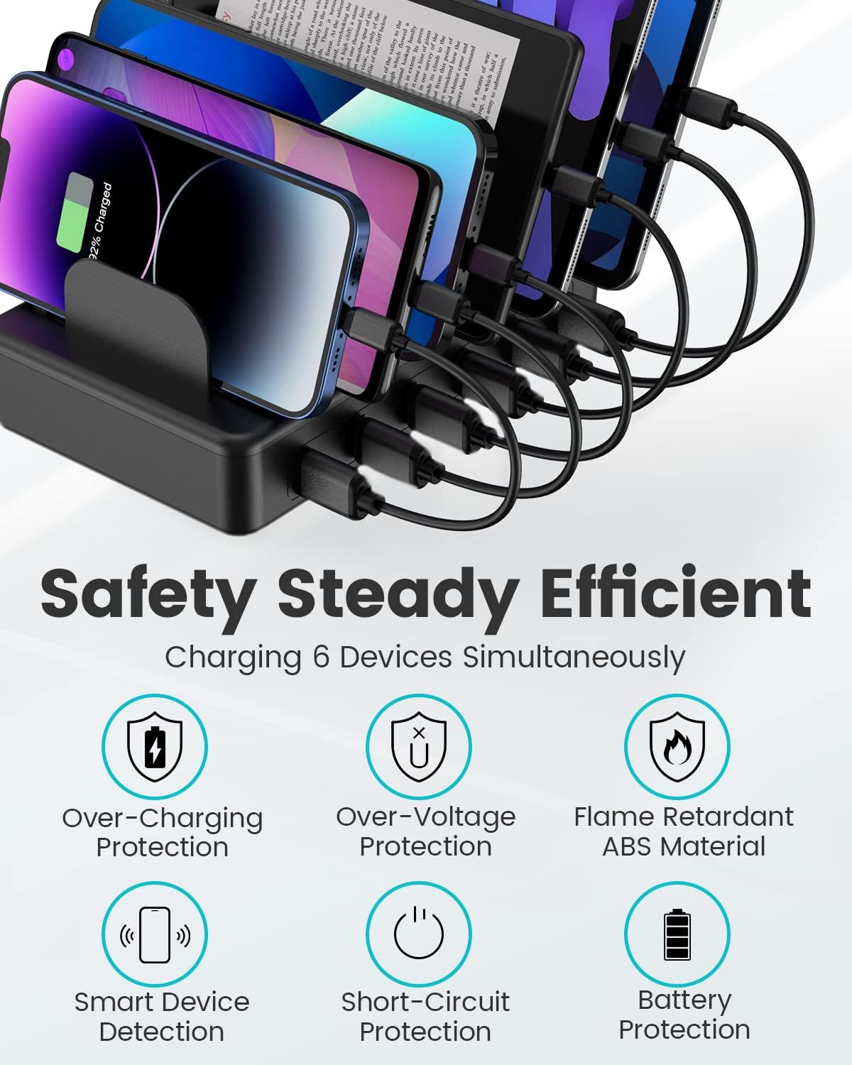 Thumbnail 2 de Creative Design 50W 6-Port Charger Station