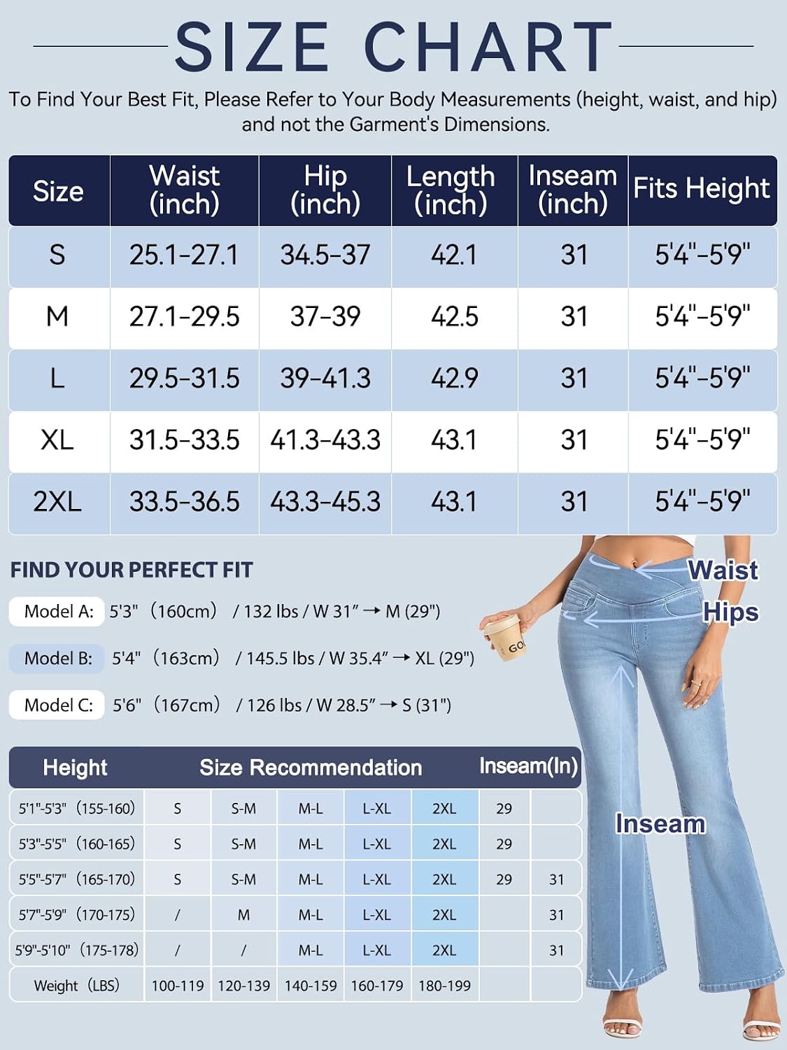 Thumbnail 5 de VX VONXURY Pull On Flare Jeans
