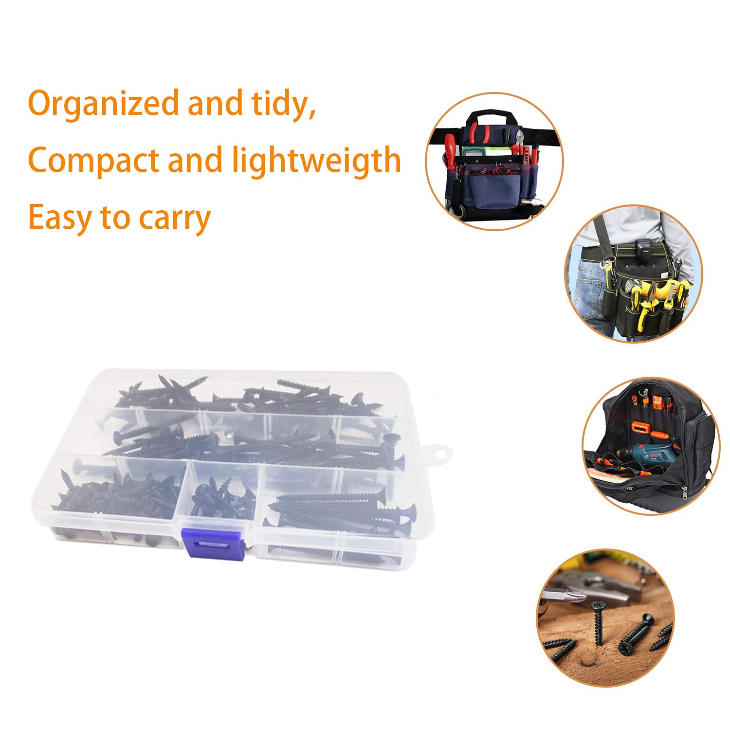 Thumbnail 6 de TAIANJI 180-piece M4 wood screw assortment 🪛