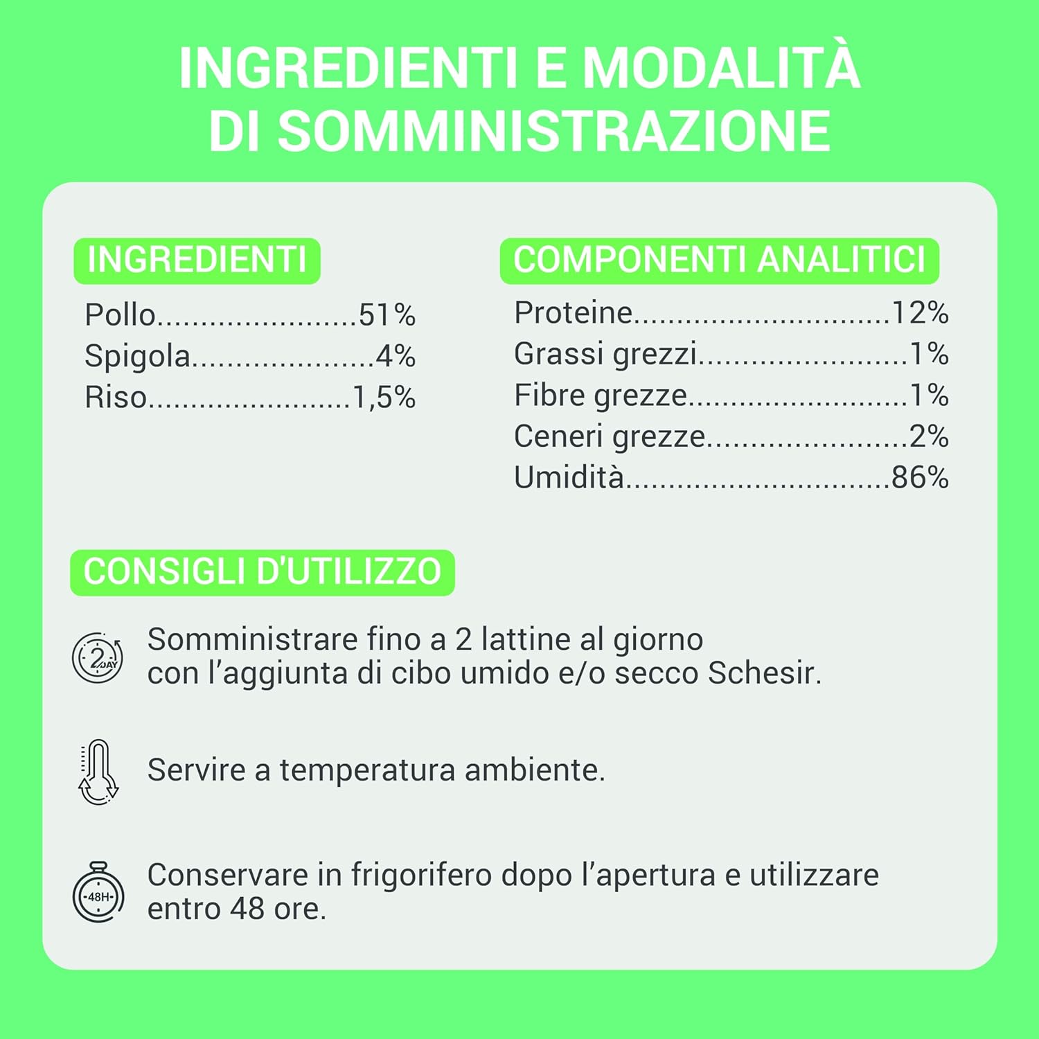 Thumbnail 1 de Schesir Filetti di Pollo con Spigola in Gelatina – Umido complementare per gatti (12 lattine da 70 g)