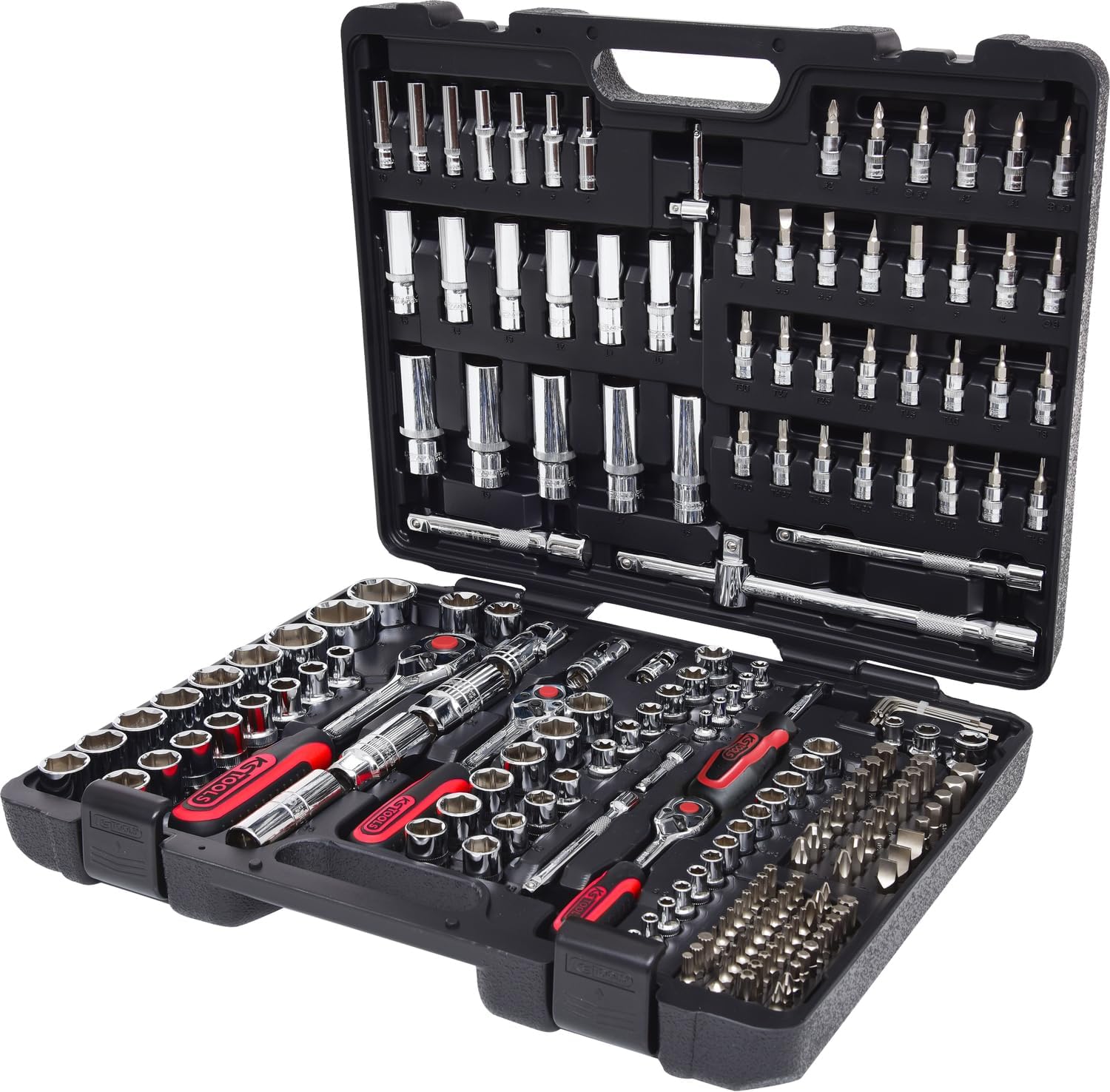Detalle de KS Tools 918.0795 CHROMEplus-dopsleutelset, 195-delig met drie ratels