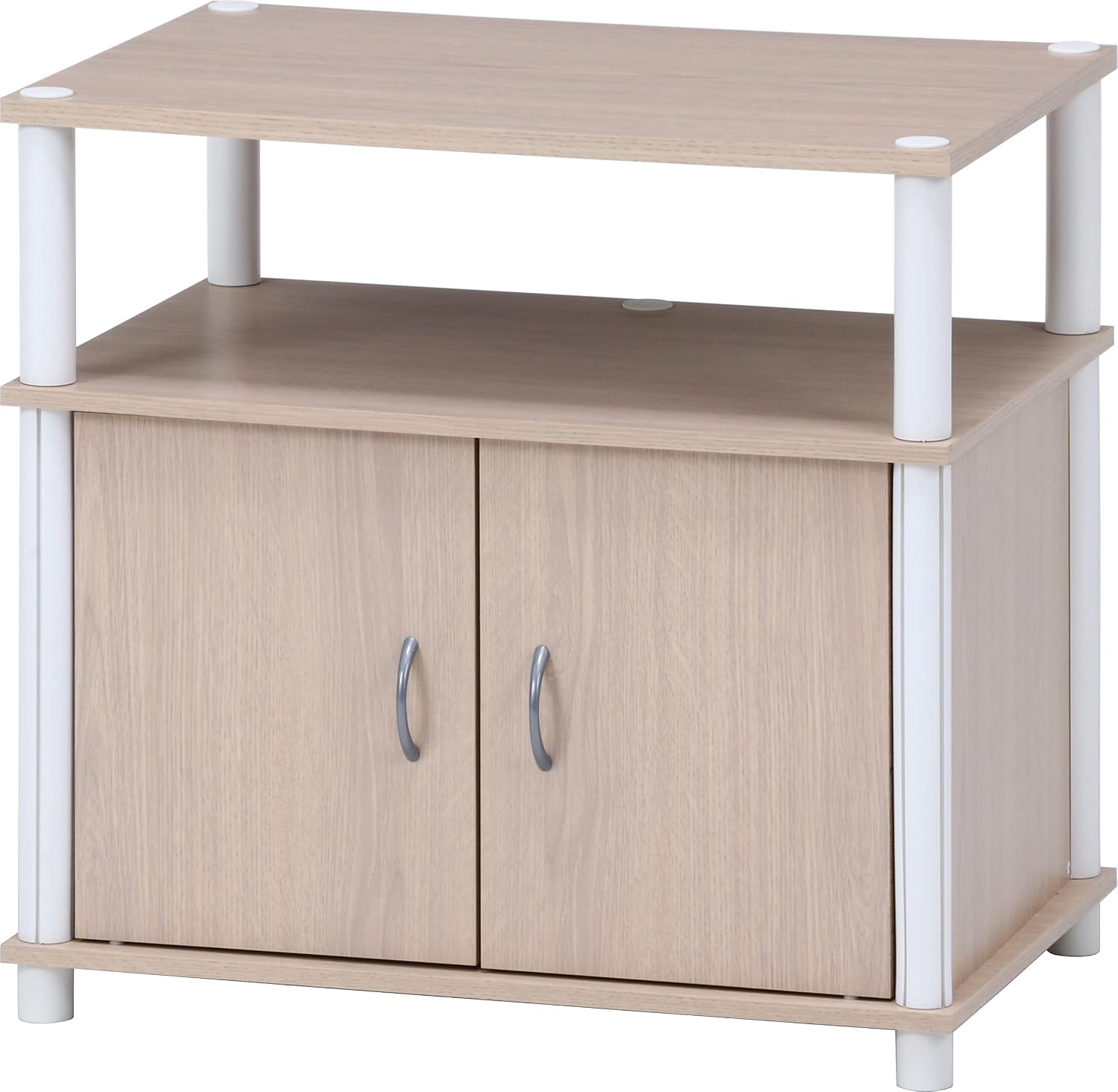 Detalle de 不二貿易 97528 テレビ台 幅60cm ホワイトウォッシュ 木目調・扉収納付き