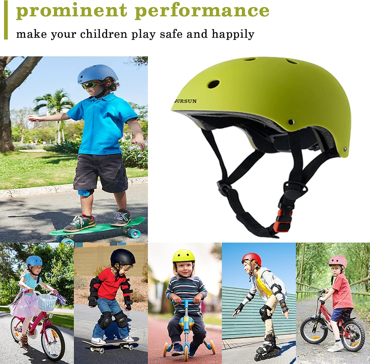 Thumbnail 6 de BURSUN Kids Bike Helmet for Multi-Sports, Adjustable Toddler Helmet (3-8 years, 48cm-54cm) with Ventilation