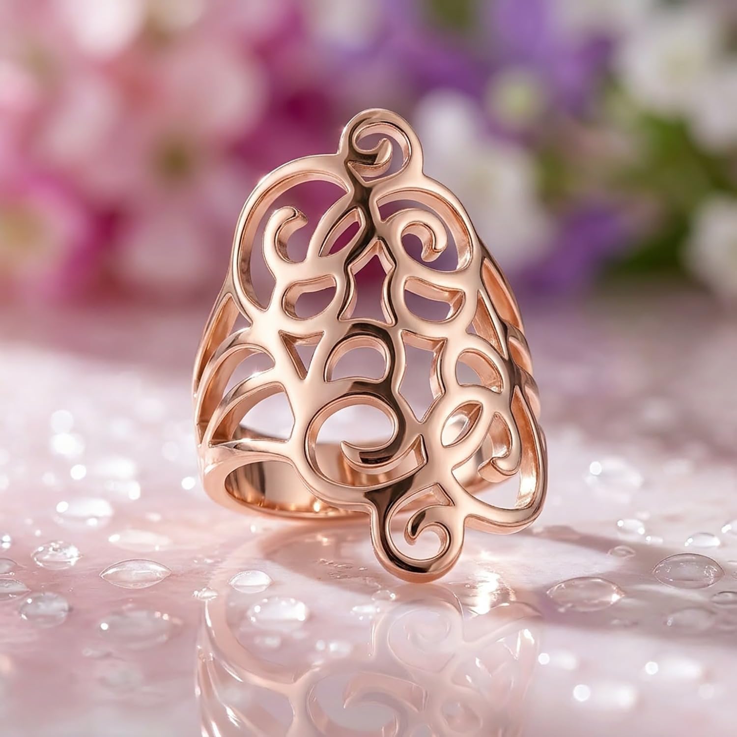 Thumbnail 3 de Nobel Ring Rosegold Wrap-Ring – filigran und modern aus Edelstahl