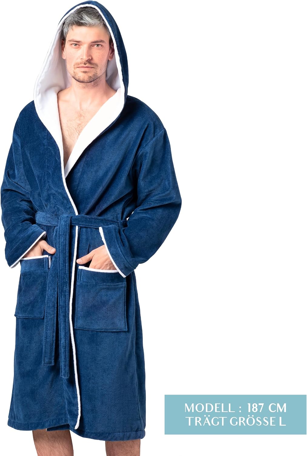 Detalle 1 de Twinzen Bademantel Velour 360 g/m²