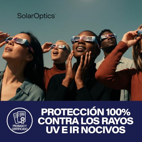 Thumbnail 6 de Solar Optics: 12 Gafas Eclipse Solar con 3 Filtros para Móvil · Kit Completo para Ver y Fotografiar el Eclipse