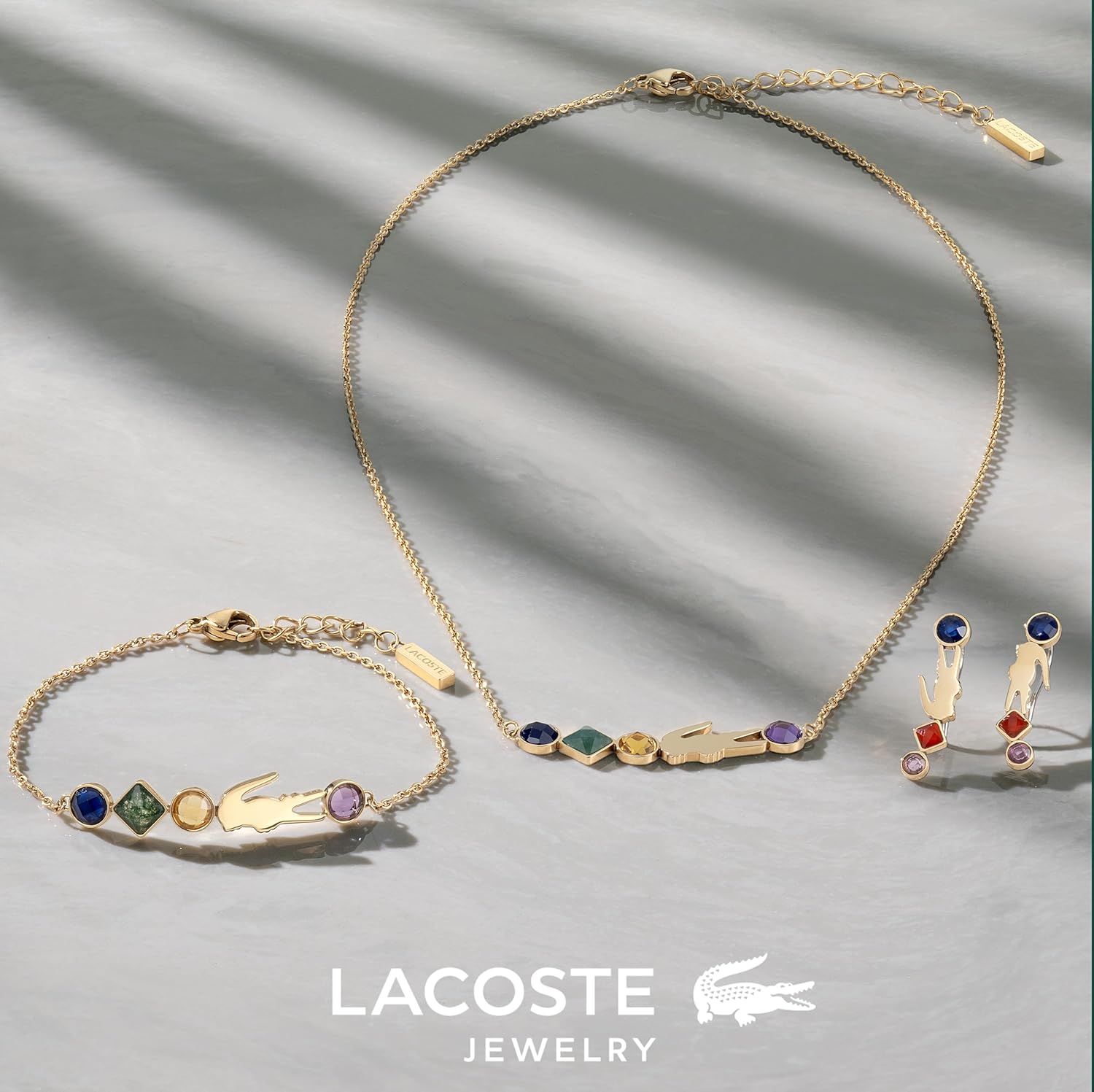 Thumbnail 4 de Lacoste Deva gioiello da donna in oro giallo: bracciale, orecchini o collana con pietre semipreziose