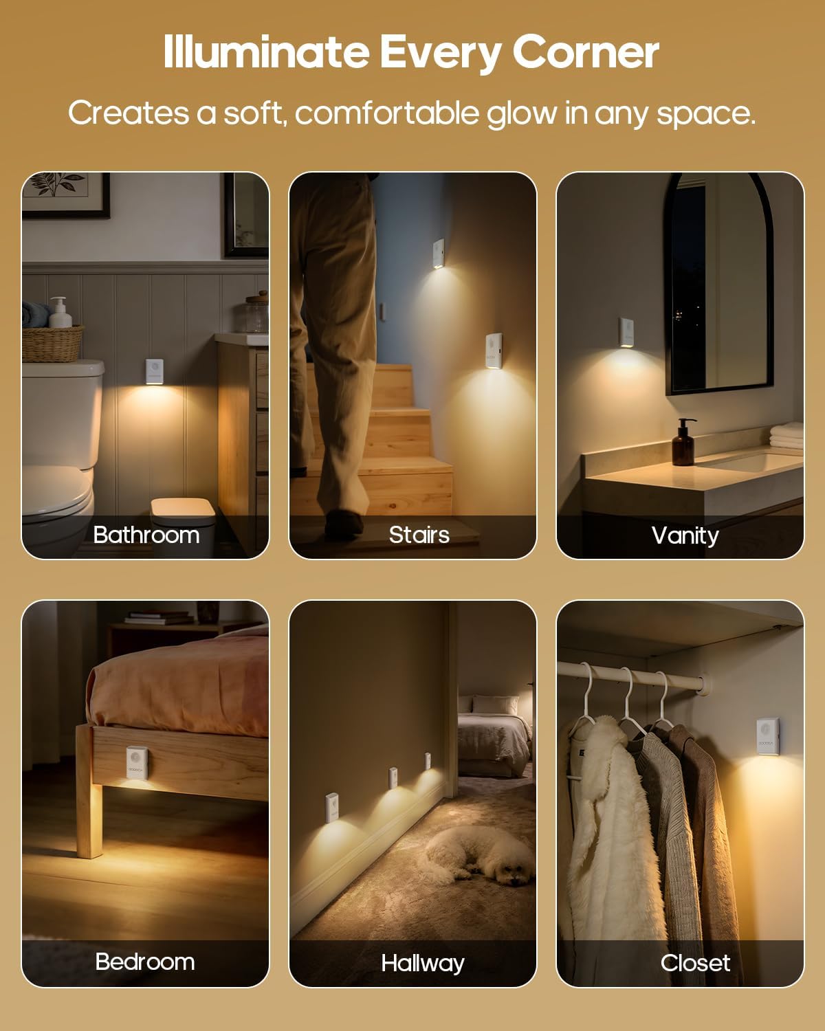 Thumbnail 1 de Goodea motion-sensor night lights