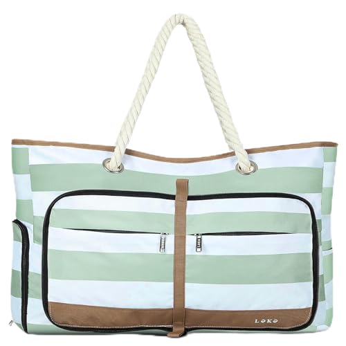 Detalle de Lekespring Bolsa de Playa Grande XXL con Cremallera: práctica, impermeable y plegable