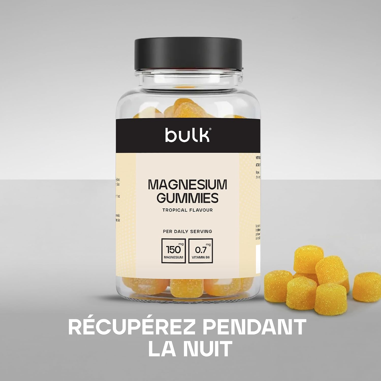 Detalle de Bulk Gummies au Magnésium 150 mg – Tropical | 60 Gummies