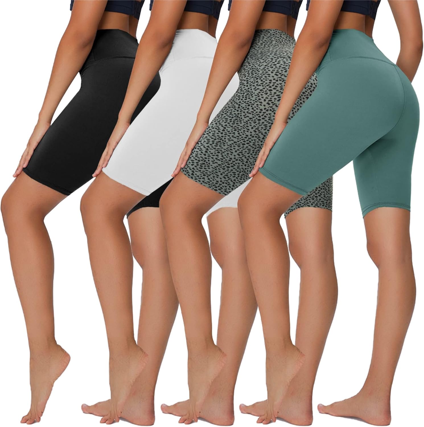 Thumbnail 5 de Sundwudu 4-Pack High-Waist Biker Shorts for Women (8”/3”/5” style lengths) with Tummy Control