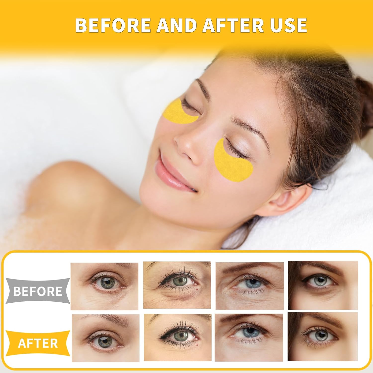 Detalle 2 de Qyiywim 24K gold under eye patches 70 count
