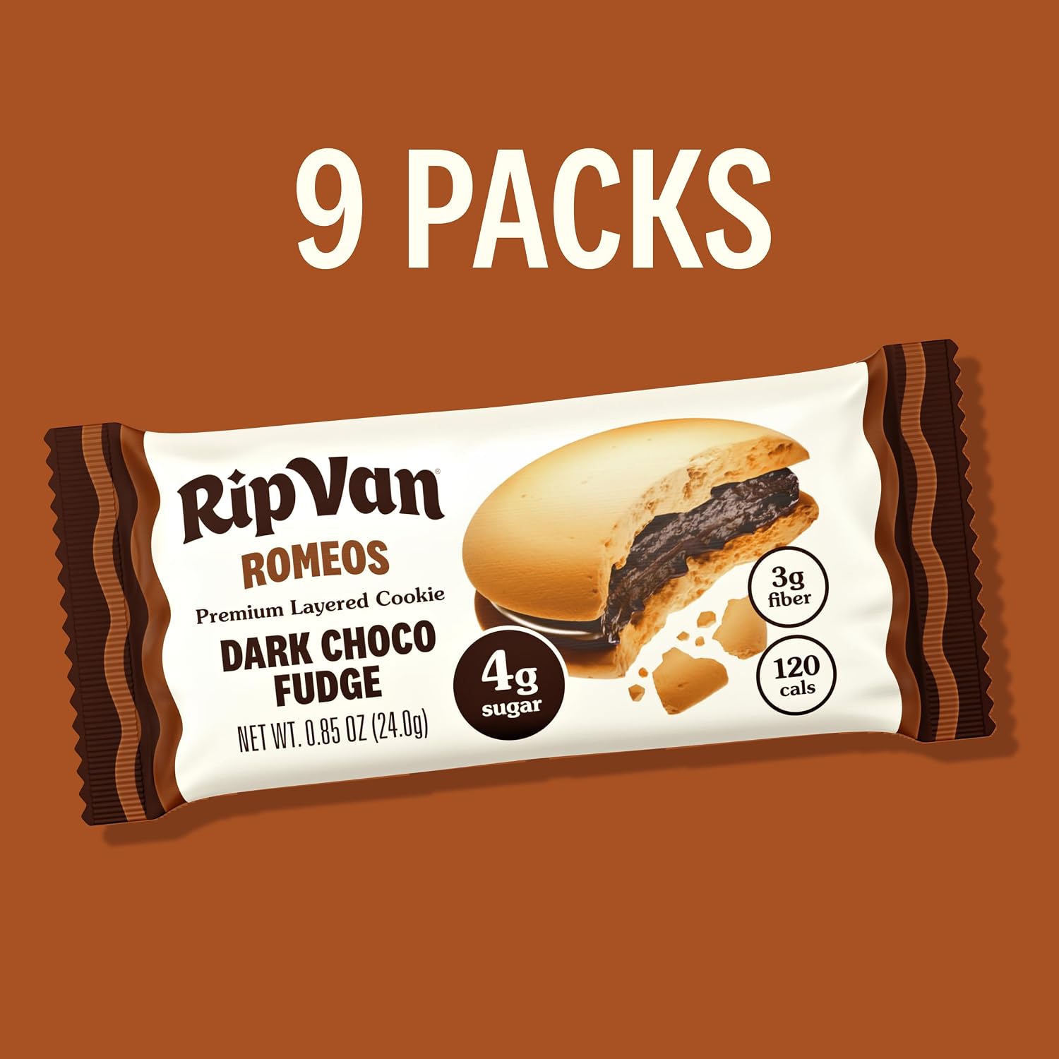 Thumbnail 5 de Rip Van Romeos Dark Chocolate Fudge Cookies, Low Sugar, 5g Net Carbs