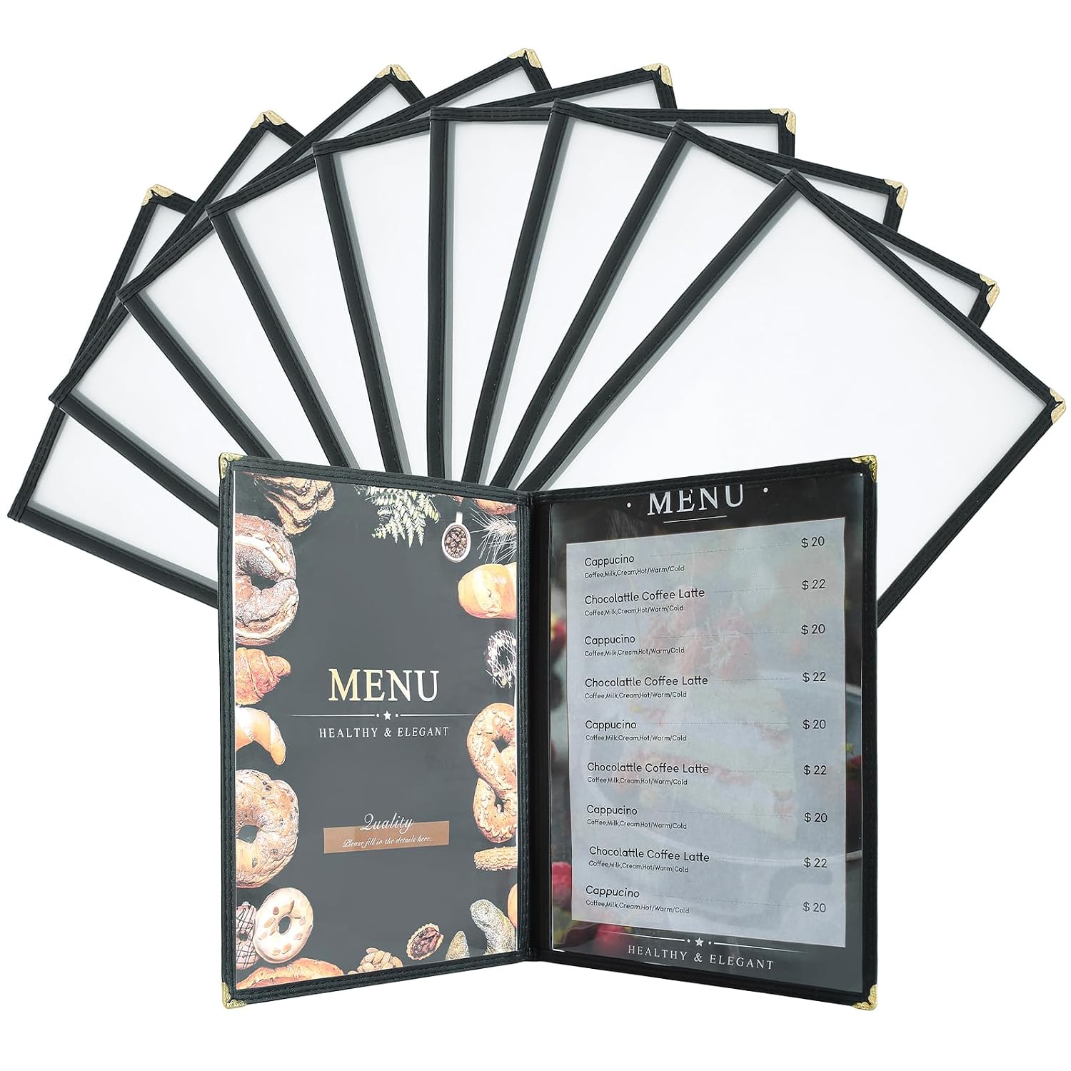 AMGSH Menu Covers, 8.5 x 11 Inch