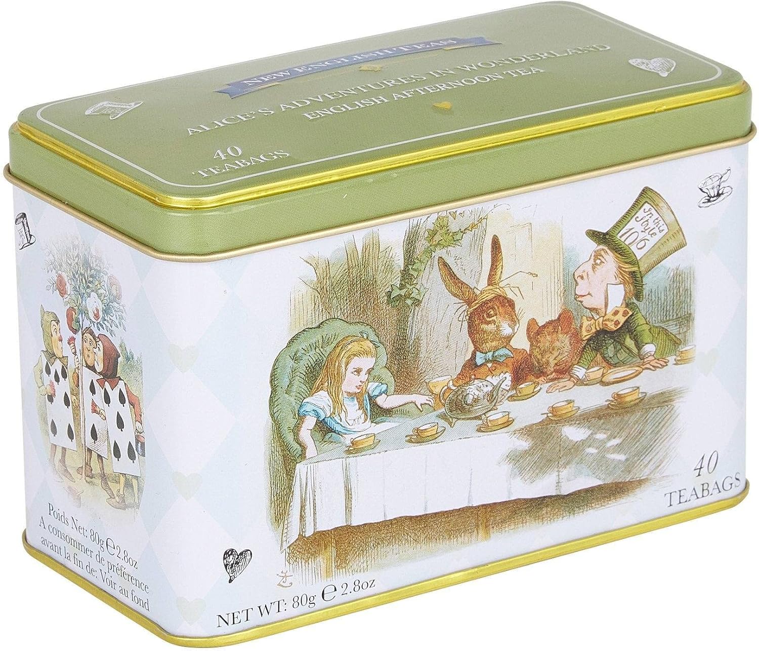 Detalle de New English Teas Alice in Wonderland Tea Tin — 40 sachets English Afternoon