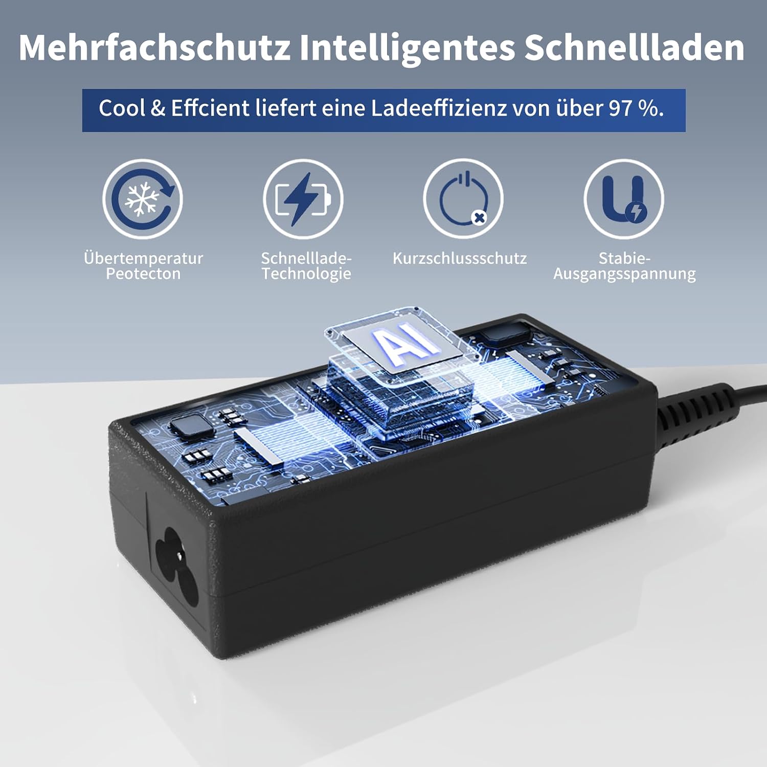 Detalle de 65W Laptop-Ladegerät kompatibel mit Dell Inspiron, Vostro und Latitude – SMMKOXOI