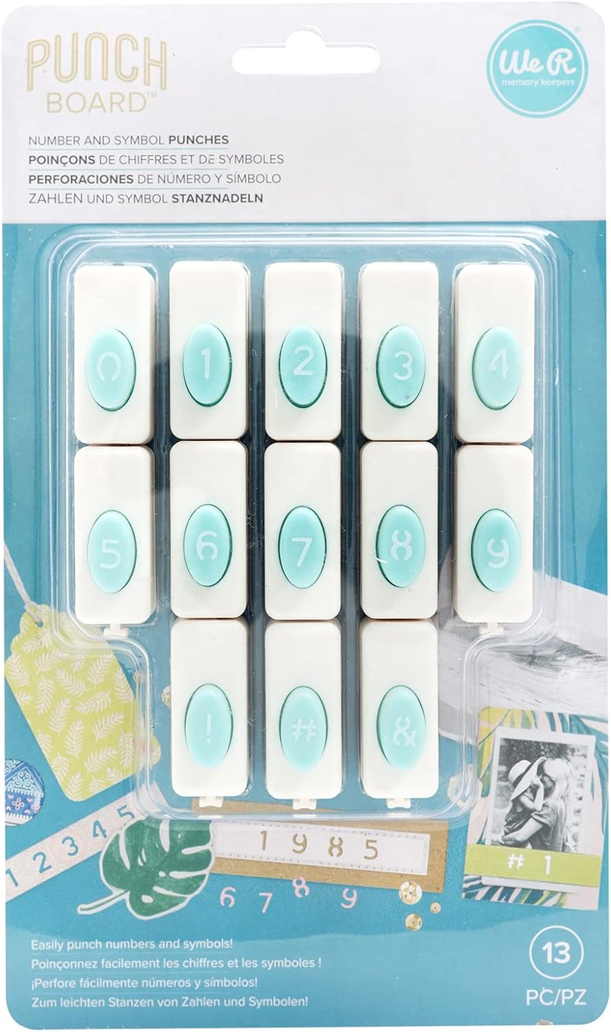 Detalle de We R Memory Keepers Word Punch Board Ensemble chiffres et symboles – pour cartes et loisirs créatifs en papier
