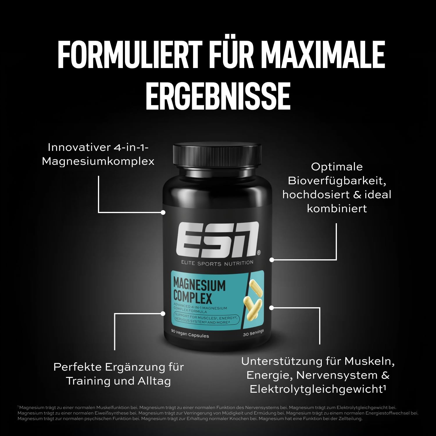 Thumbnail 4 de ESN Magnesium Complex 323 mg Tagesportion Kapseln đź’Š