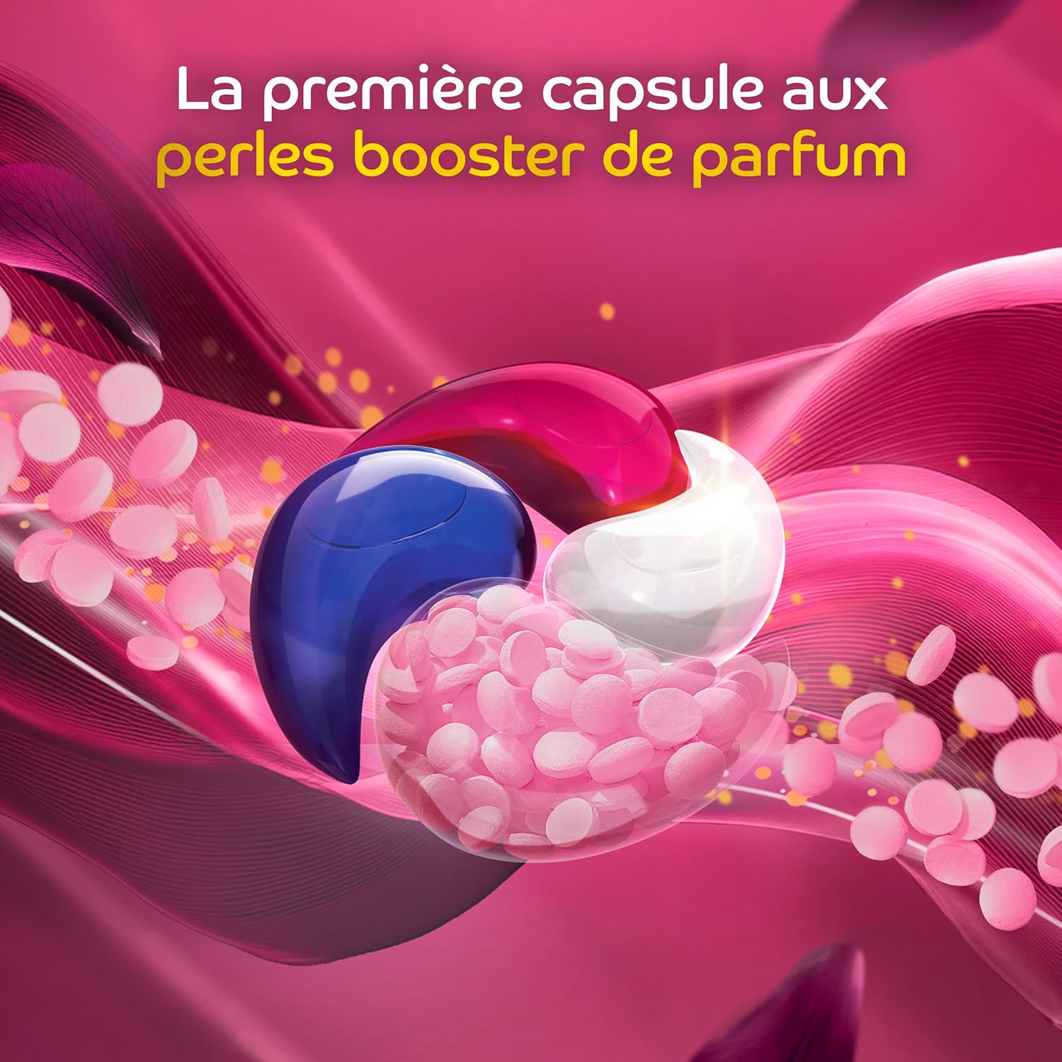 Thumbnail 3 de OMO Absolu Mélodie Florale – Capsules lessives avec perles booster de parfum (Fleur d’Oranger & Vanille) – 22 lavages
